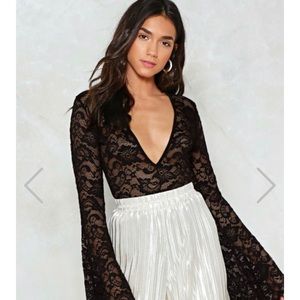 Lace Plunging Bodysuit